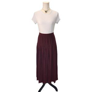 Significance, Vintage, 100% Wool Pleated A-Line Full Length Skirt. Size Small